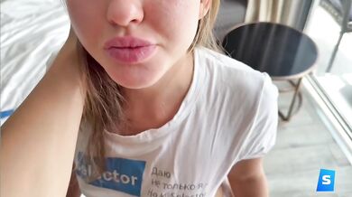 Step sister 18 takes two cocks one in ass one in pussy Russian petite anal threesome