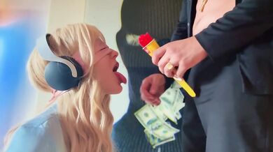 Blindfold Taste Game My Stepsis Gets Her Mouth Fucked With Cum