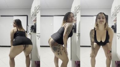 Funk dancin BBW no panties creampie solo twerk