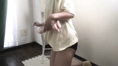 Japanese student masturbates alone with big toy filthy solo session