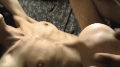 Two guys took turns destroying a slender Russian beauty with cum