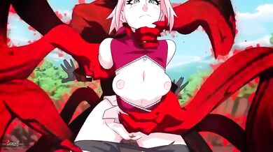 Naruto wrecks Sakura's tight pussy in raw hentai