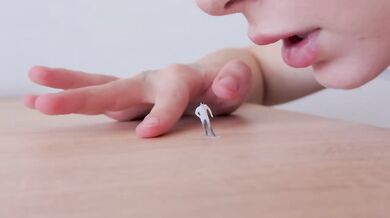 Giantess redhead devours 18 year old in ASMR feast