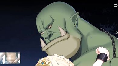Blonde MILF Ravaged by Giant Orc Gangbanged Hardcore Creampie