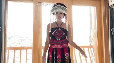 Asian MILF wife gets destroyed by massive cock solo while her real husband watches