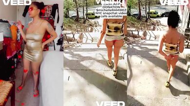Gold Dress Wife Gets Ravaged At The Mall Exhibitionist Walk