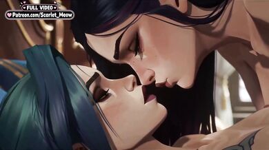 Jinx and Caitlyn raw lesbian fingering mayhem HD