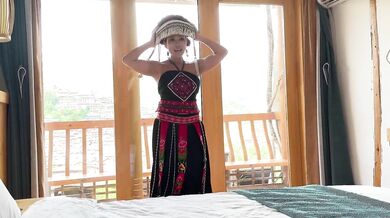 MILF asian homemade solo magic wand tease solo orgasm teaser
