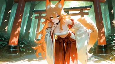 Kitsune's Fast Sneaky Visit Drives Her Wild