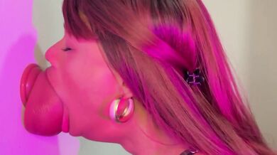 Watch her choke on this full throat deepthroat blowjob