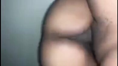 Bouncing that ebony ass on a pole stuffed full of creampie