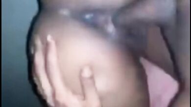 Bouncing that ebony ass on a pole stuffed full of creampie