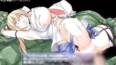 BBC destroys her pussy while Saber watches her gushing orgasms