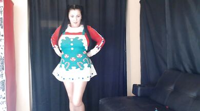 Destruction Knit Holiday Sweater Dress