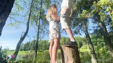 The Best Doggystyle & Сowgirl Sex Outdoor - Amateur Couple on Holidays