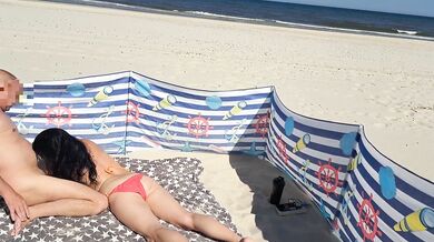 Horny stepsister fucked by the sea, we were not alone. Holiday fuck Laluna-Love