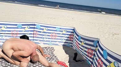 Horny stepsister fucked by the sea, we were not alone. Holiday fuck Laluna-Love