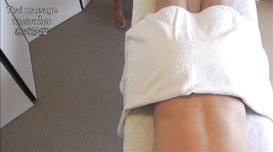 Thai massage with masseuse filming happy ending