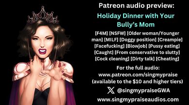 Holiday Dinner with Your Bully's Mom erotic audio preview -Performed by Singmypraise