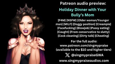 Holiday Dinner with Your Bully's Mom erotic audio preview -Performed by Singmypraise