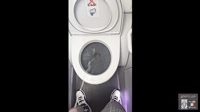 Taking a piss on a plane at a mile high