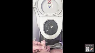 Taking a piss on a plane at a mile high