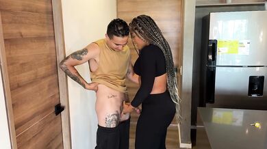 I fuck my stepbrother in my new house and he cums inside me