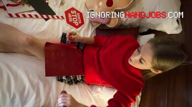 Christmas Present with Ignore Handjob for Tiffany Tatum from Old Santa as response to her Letter
