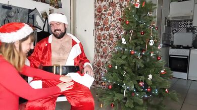 I catched Santa sneaking in with his big bag