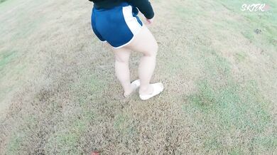 THAI Real Public GIRL Holiday with buffet food วันหยุดกับอาหารบุฟเฟ่ของเรา