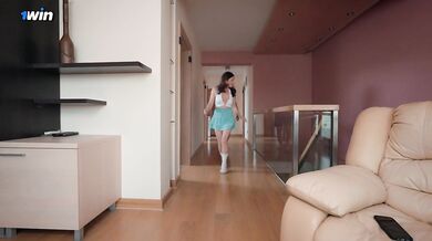 Stepsister and stepbrother got excited from watching porn and had hot sex