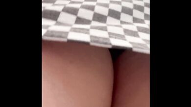 She loves to tease me out shopping upskirt public view