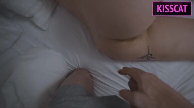 At the midnight Step Mom Didn't Expect Surprise Fuck From Step Son with Facial Cum in Share Bed