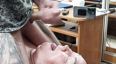 I'm jerking off my dick to feed my mother-in-law with cum