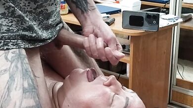 I'm jerking off my dick to feed my mother-in-law with cum