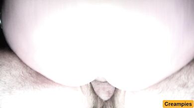 Cowgirl SQUAT CREAMPIE #10 - HE CUMS and SHE KEEPS RIDING - Loud Orgasm CUM IN PUSSY