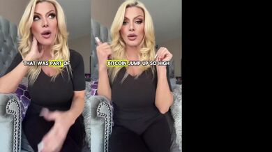 Blondie Britany Andrews teases the blockchain with solo milf magic