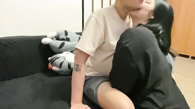 Real lesbian couple on knees cunnilingus rough fingering until orgasm