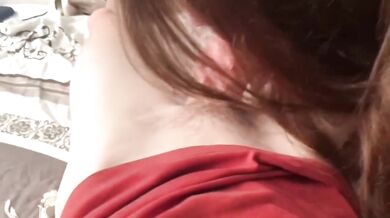 Classmate ruined my red panties after sneaky school sex