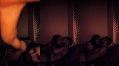 Real couple cuddling before bed thick juicy reality