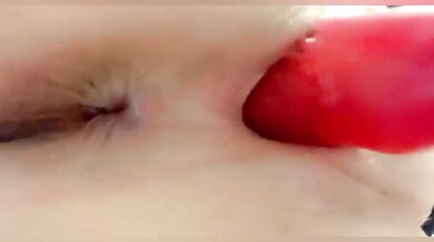 Solo creamy pussy destroyed with dildo wrecked raw