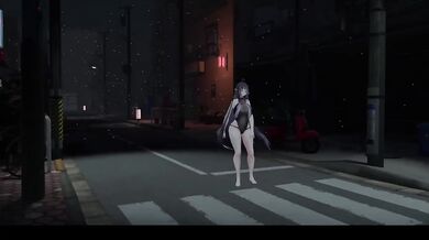 Elf VTuber stripped danced naked while leaking cum drips hentai MMD