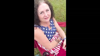Gilf gets throat fucked by random stranger then creampie at concert
