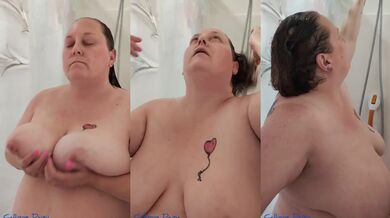 Shower with Calliope the horny milf gets solo soaking