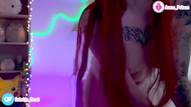 Ginger Teen Tease Gets Naked with New RGB Lights