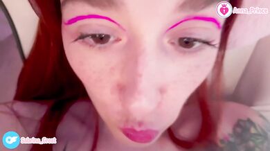 Ginger teen teased dildo fucked pussy raw solo slam