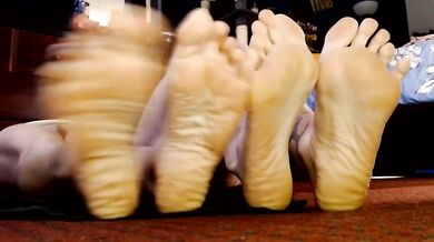 Two sets of barefeet stepped all over her till she was destroyed