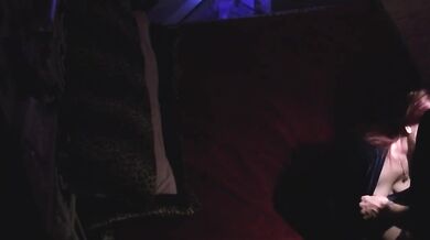 Amateur blowjob ruined by cuckold voyeur sloppy cum in mouth behind the scenes