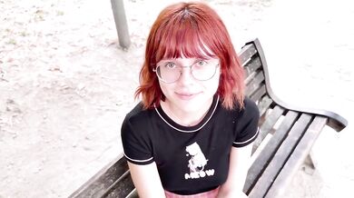 Petite redhead gets her boyfriend’s girlfriend creampied while she fucks his mouth raw