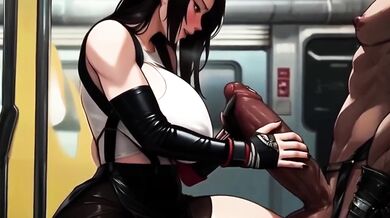 Strangers Fuck Tifa Lockhart On The Midgar Train
